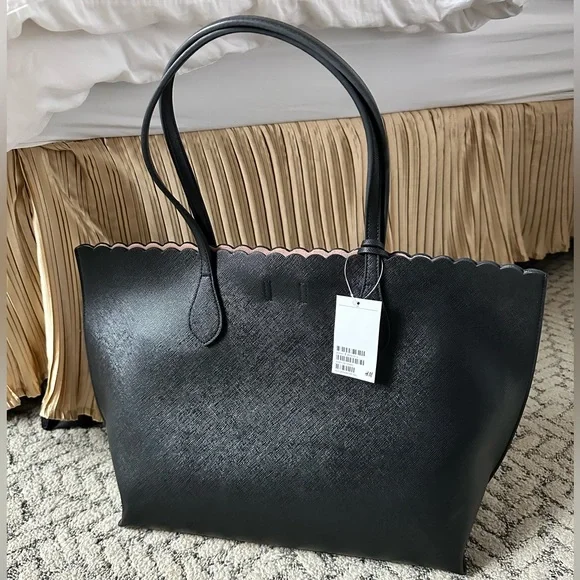 NWT H&M Elegant Black Tote Bag - Picture 3 of 10